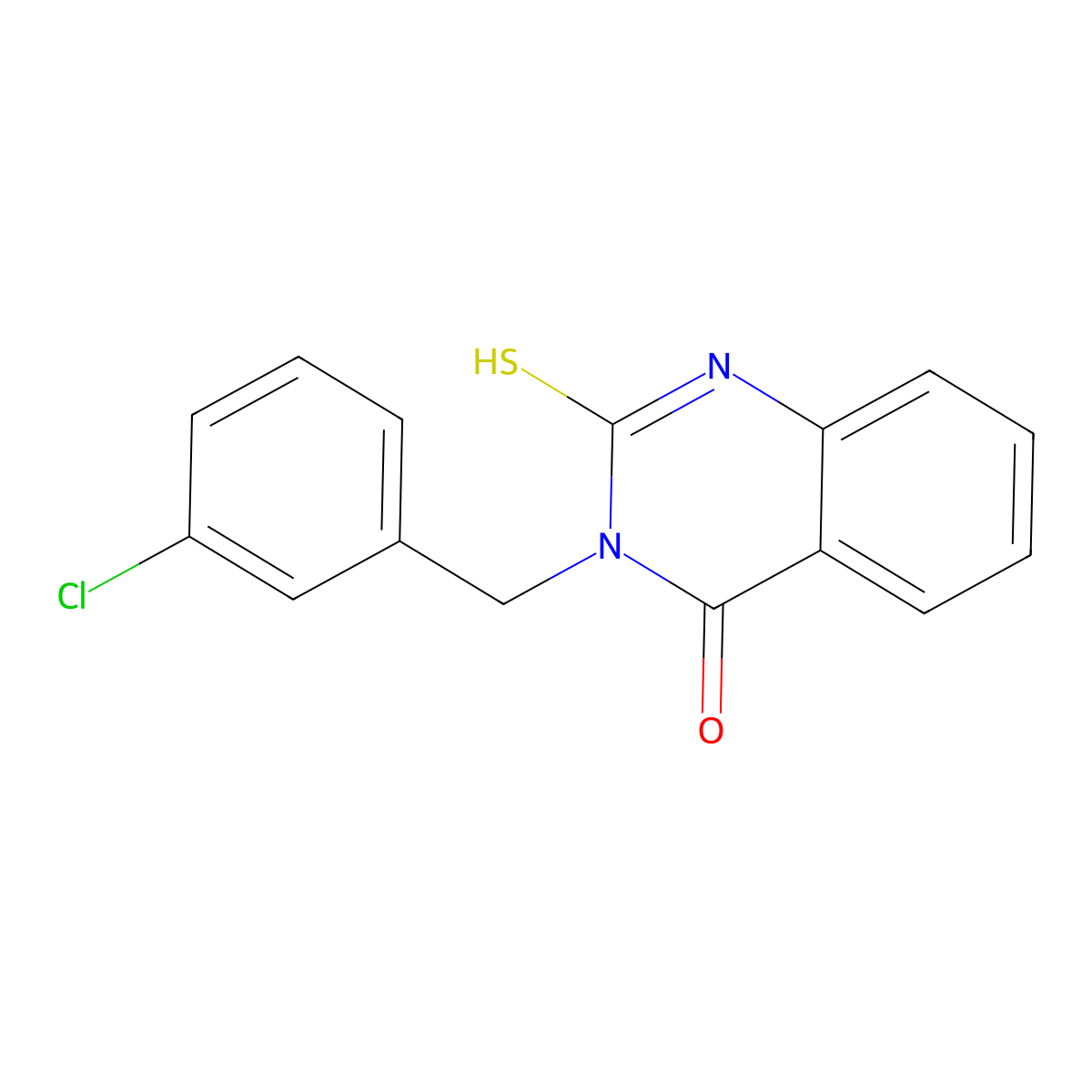 3-(3-chlorobenzyl)-2-thioxo-2,3-dihydroquinazolin-4(1H)-one molecular structure, CAS 35976-97-7