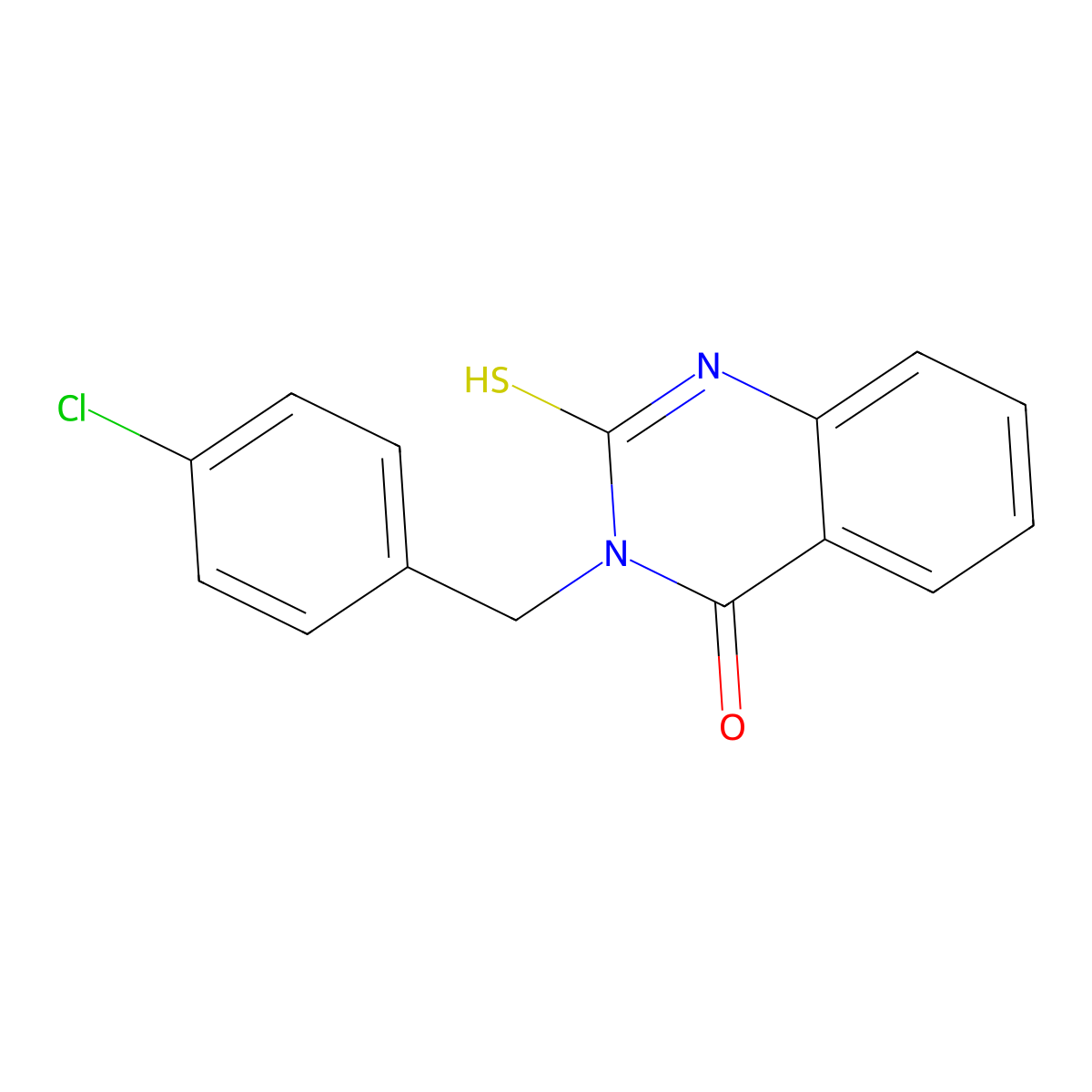 3-(4-Chloro-benzyl)-2-mercapto-3H-quinazolin-4-one molecular structure, CAS 35976-99-9