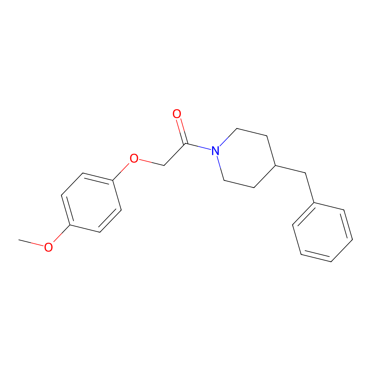 1-(4-Benzylpiperidin-1-yl)-2-(4-methoxyphenoxy)ethanone molecular structure, CAS 359768-60-8