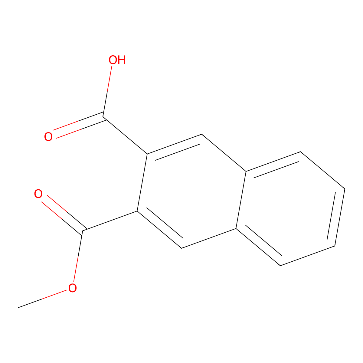 3-(Methoxycarbonyl)naphthalene-2-carboxylic acid molecular structure, CAS 35977-78-7