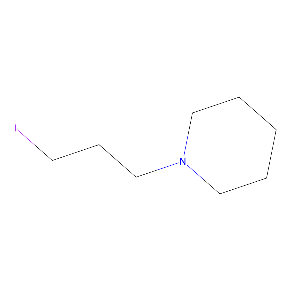 1-(3-Iodopropyl)piperidine molecular structure, CAS 359772-96-6