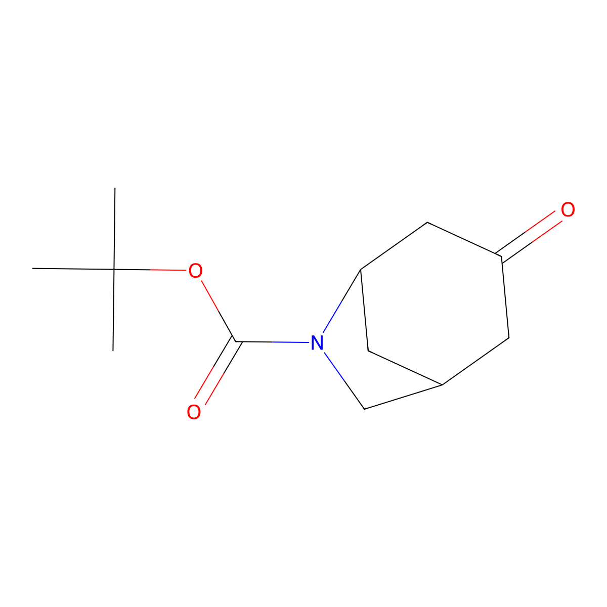 Tert-butyl 3-oxo-6-azabicyclo(3.2.1)octane-6-carboxylate molecular structure, CAS 359779-74-1
