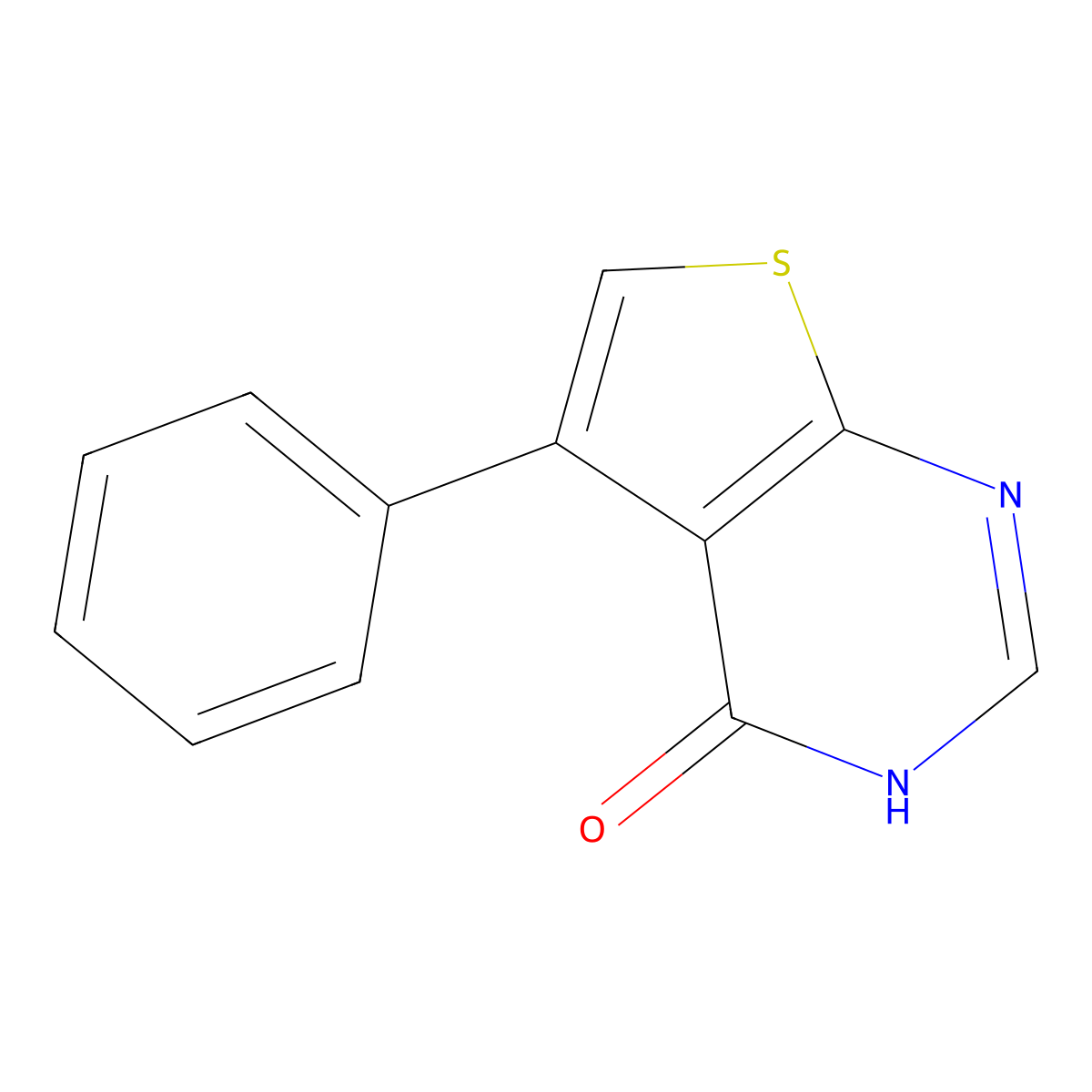 5-phenyl-3H,4H-thieno[2,3-d]pyrimidin-4-one molecular structure, CAS 35978-39-3