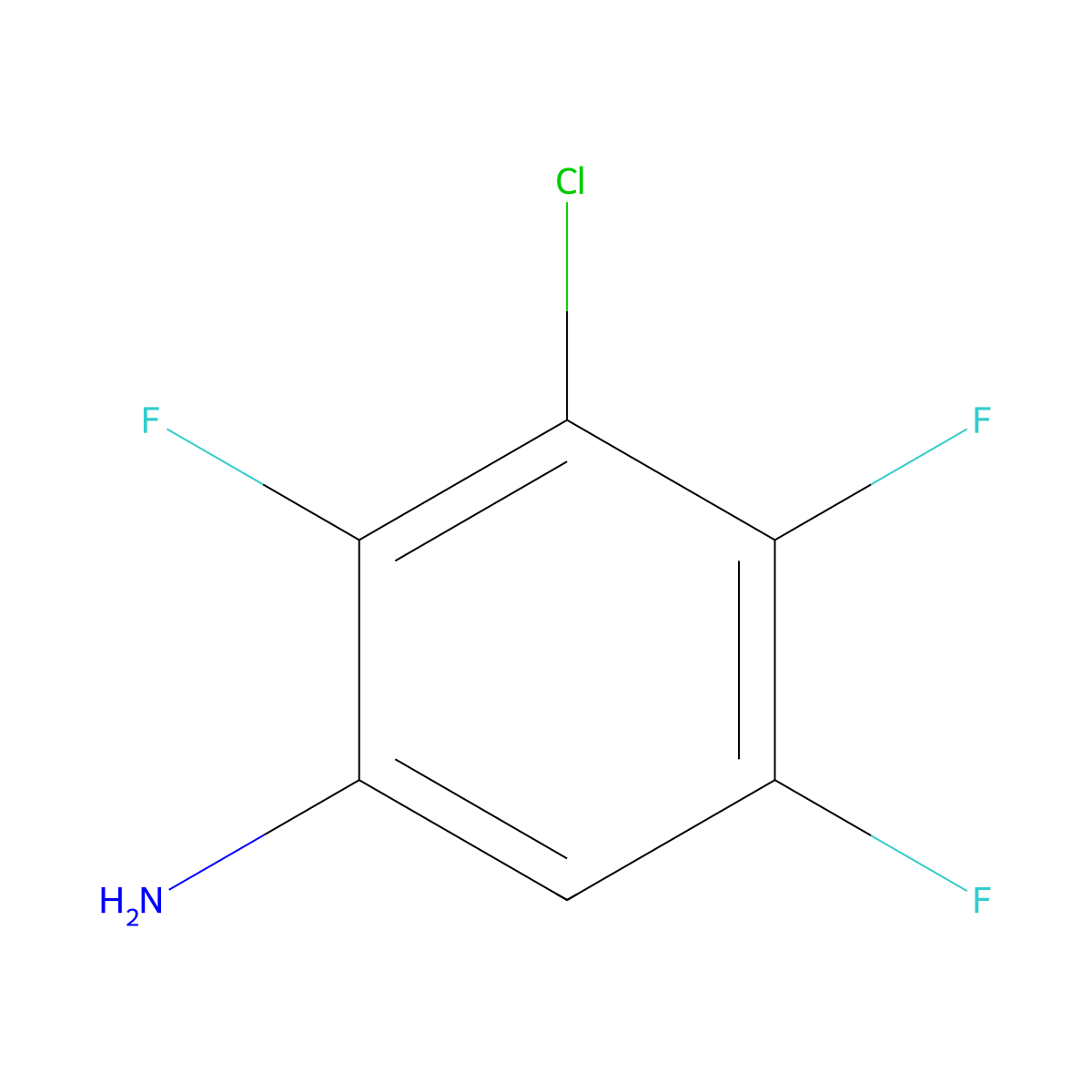 3-Chloro-2,4,5-trifluoroaniline molecular structure, CAS 359786-40-6