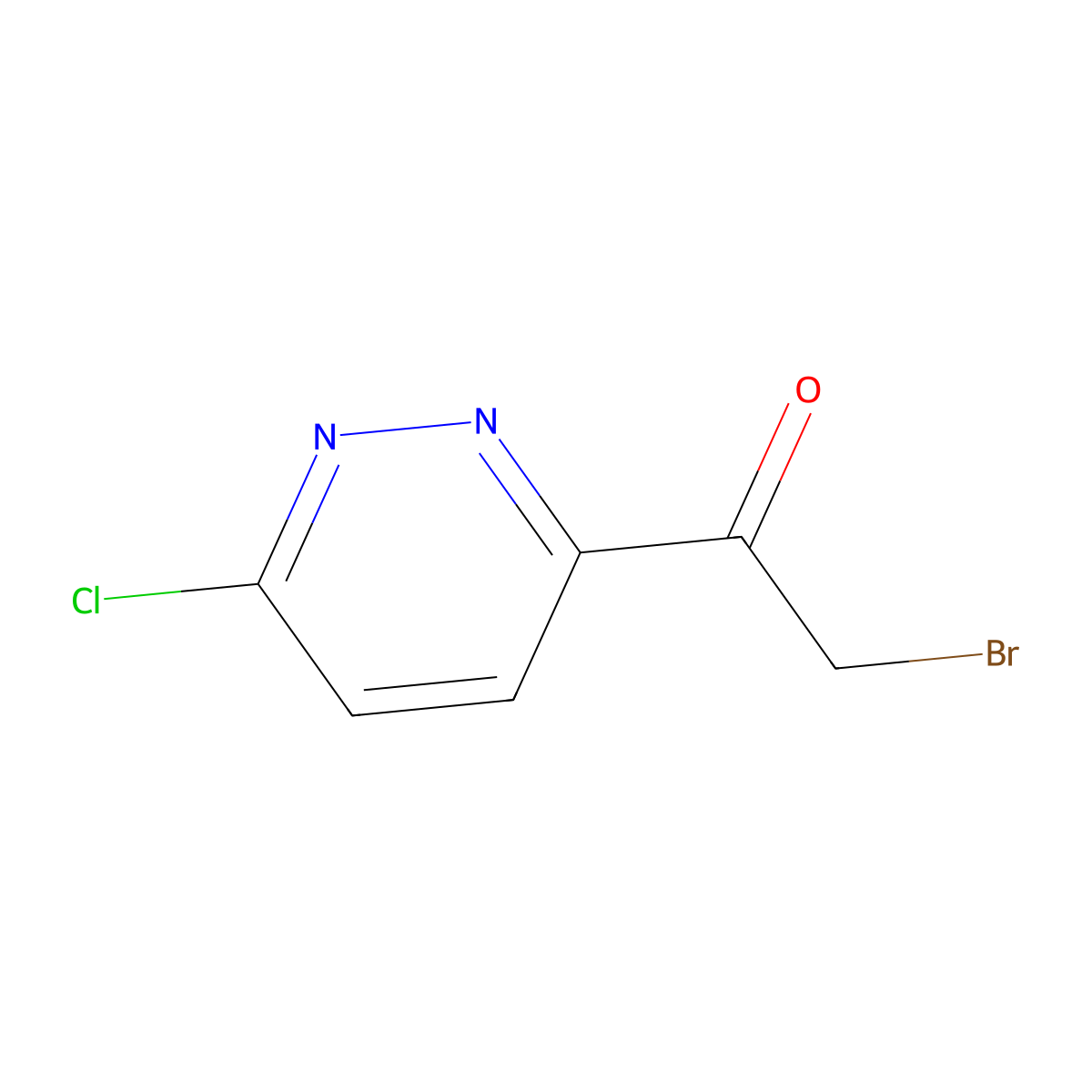 2-Bromo-1-(6-chloropyridazin-3-yl)ethan-1-one molecular structure, CAS 359794-51-7