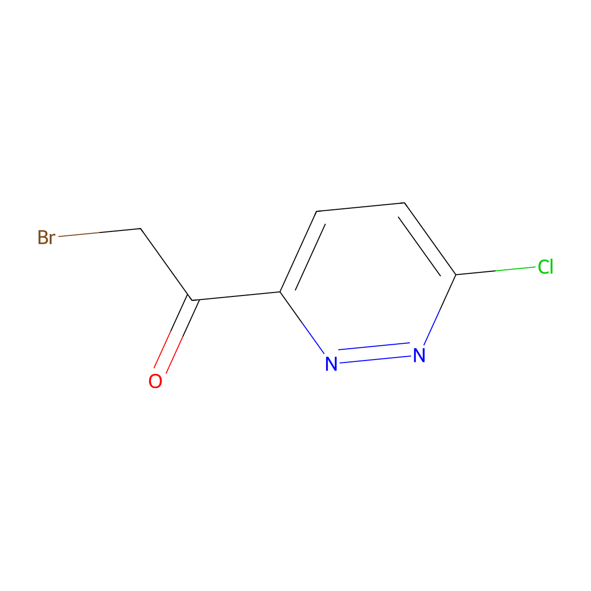 2-Bromo-1-(6-chloropyridazin-3-yl)ethan-1-one molecular structure, CAS 359794-51-7