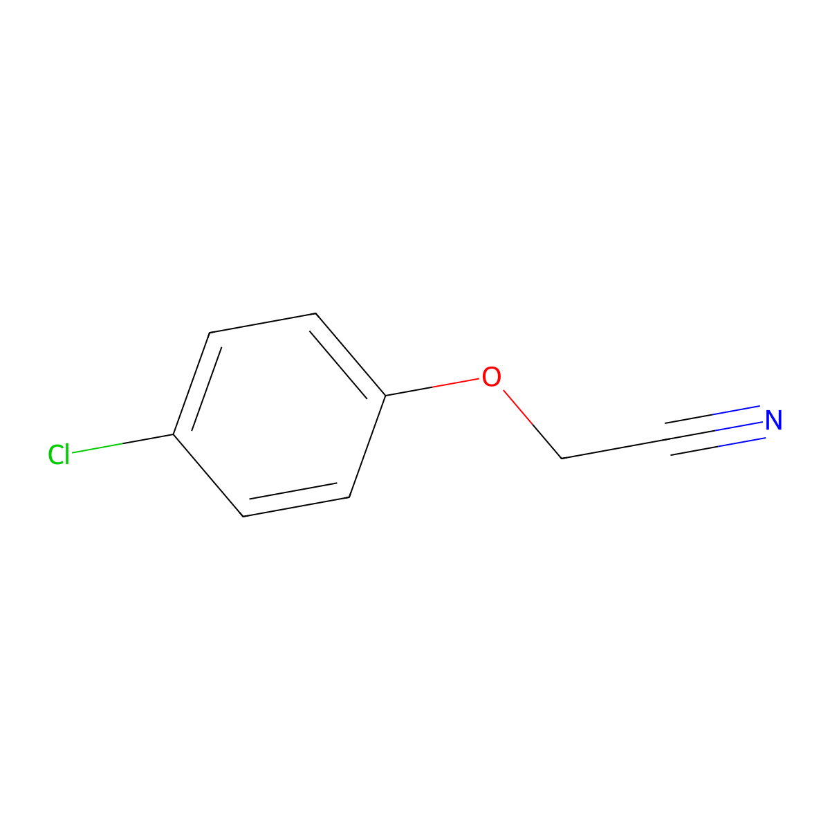 2-(4-Chlorophenoxy)acetonitrile molecular structure, CAS 3598-13-8