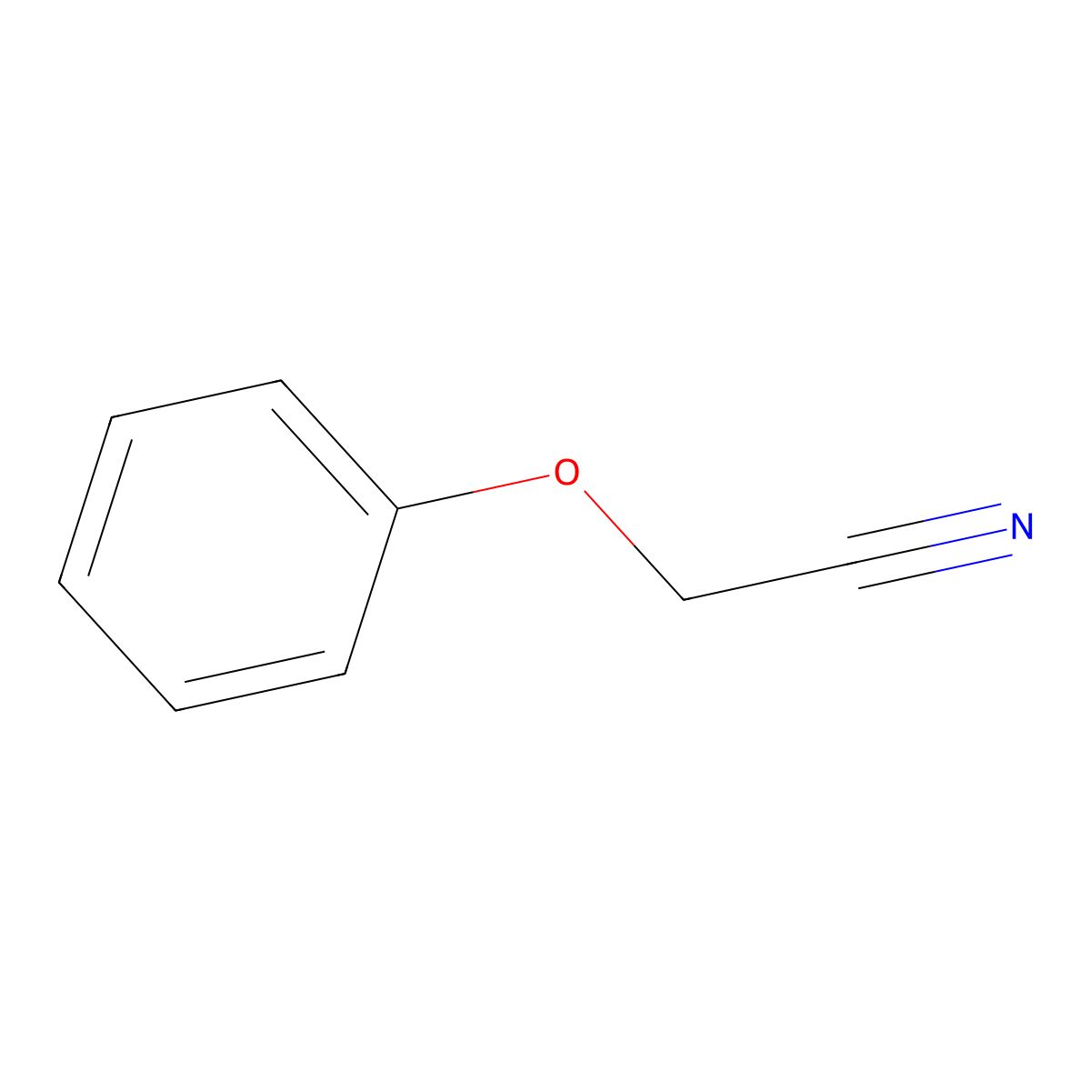 Phenoxyacetonitrile molecular structure, CAS 3598-14-9