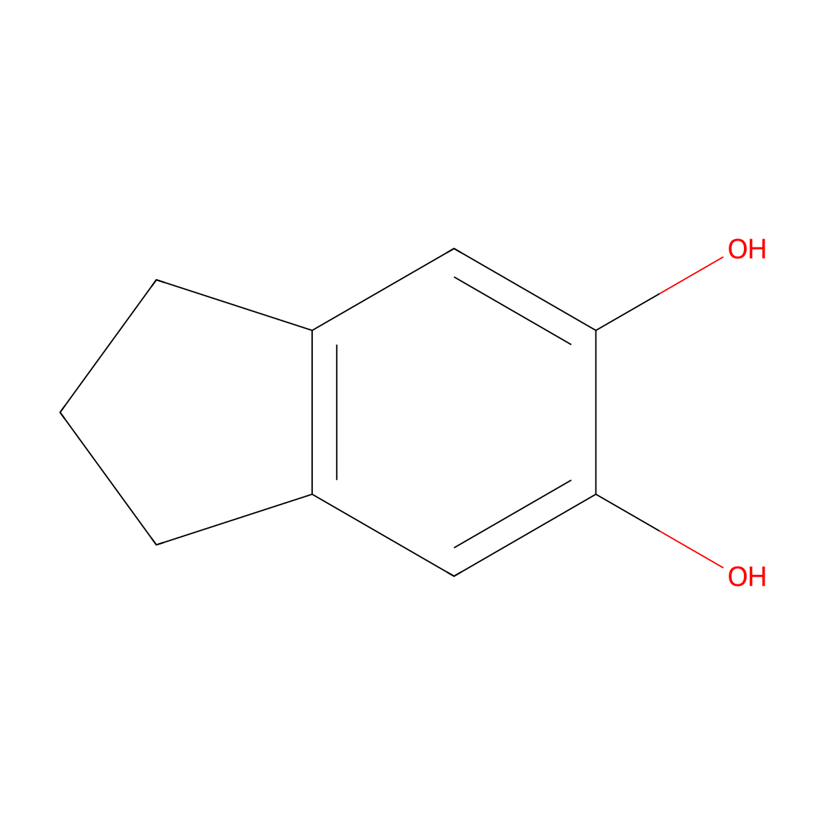 2,3-Dihydro-1H-indene-5,6-diol molecular structure, CAS 3598-20-7
