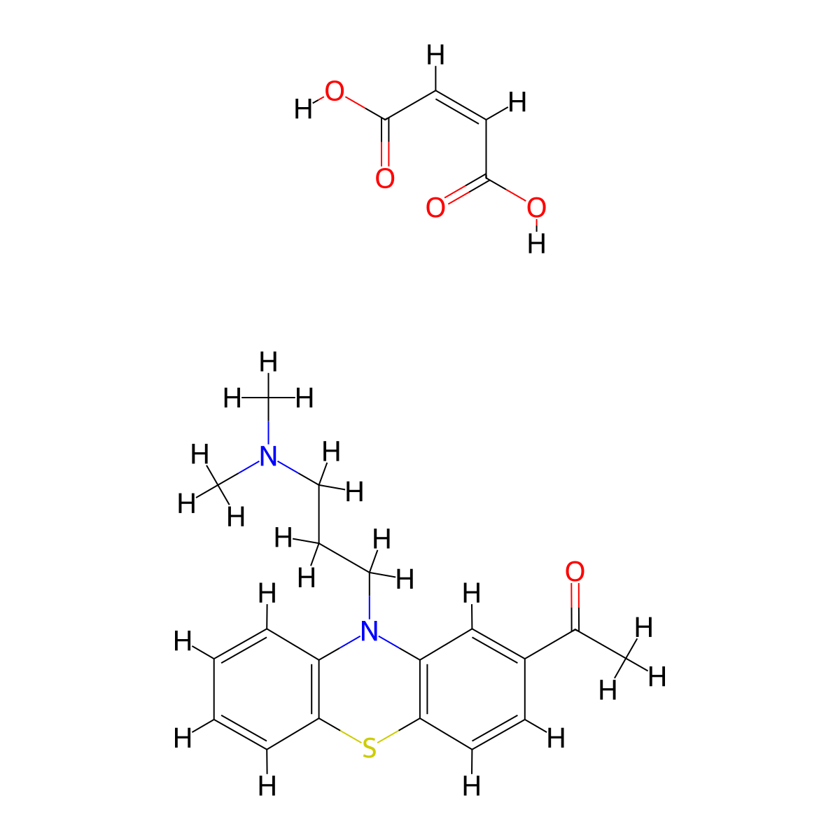 Acepromazine Maleate molecular structure, CAS 3598-37-6