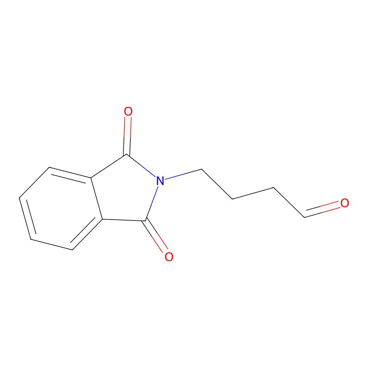 1,3-Dihydro-1,3-dioxo-2H-isoindole-2-butanal molecular structure, CAS 3598-60-5
