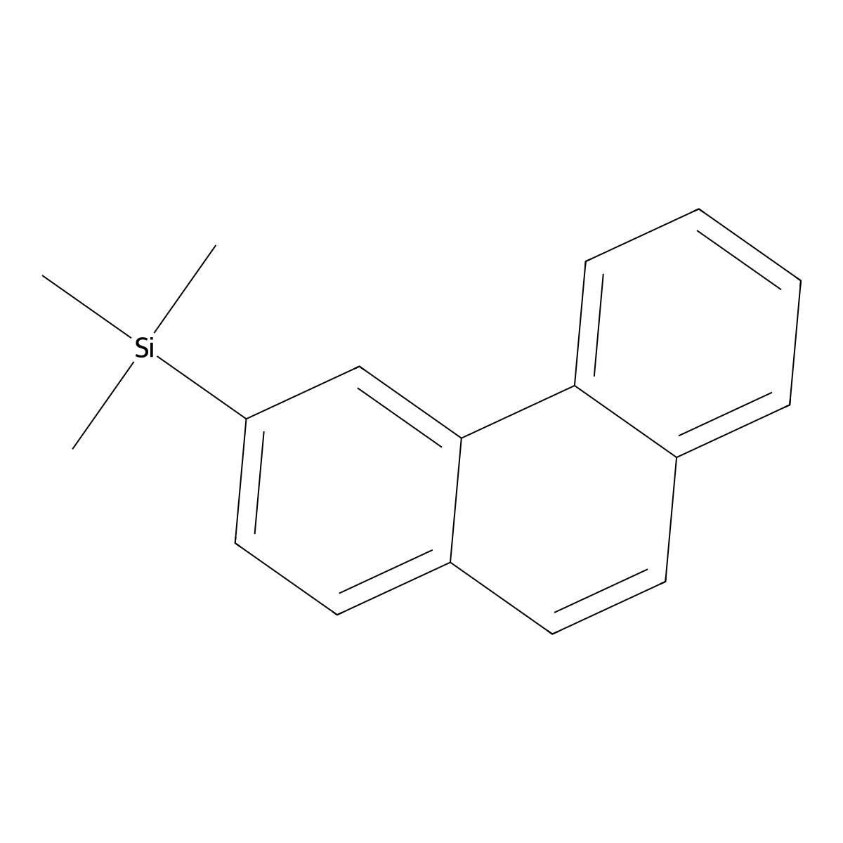 Trimethyl(phenanthren-3-yl)silane molecular structure, CAS 35980-14-4