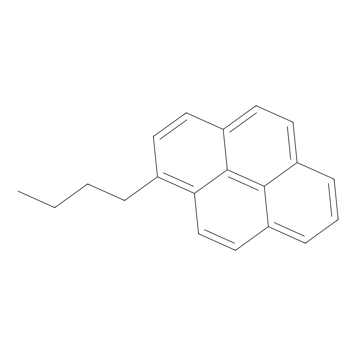 1-Butylpyrene molecular structure, CAS 35980-18-8