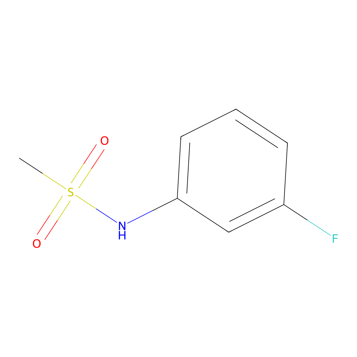 N-(3-fluorophenyl)methanesulfonamide molecular structure, CAS 35980-20-2
