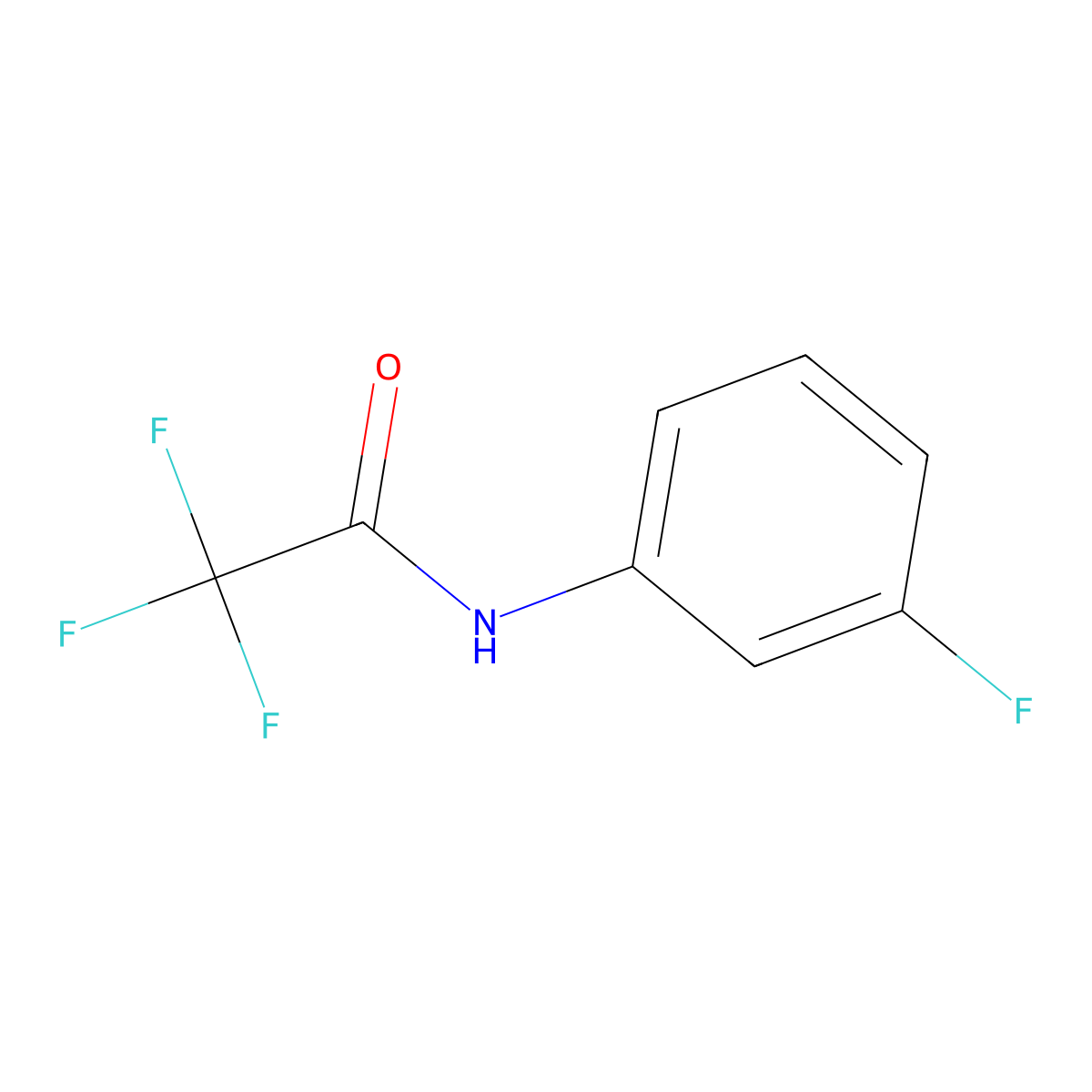 Acetanilide, 2,2,2,3'-tetrafluoro- molecular structure, CAS 35980-21-3