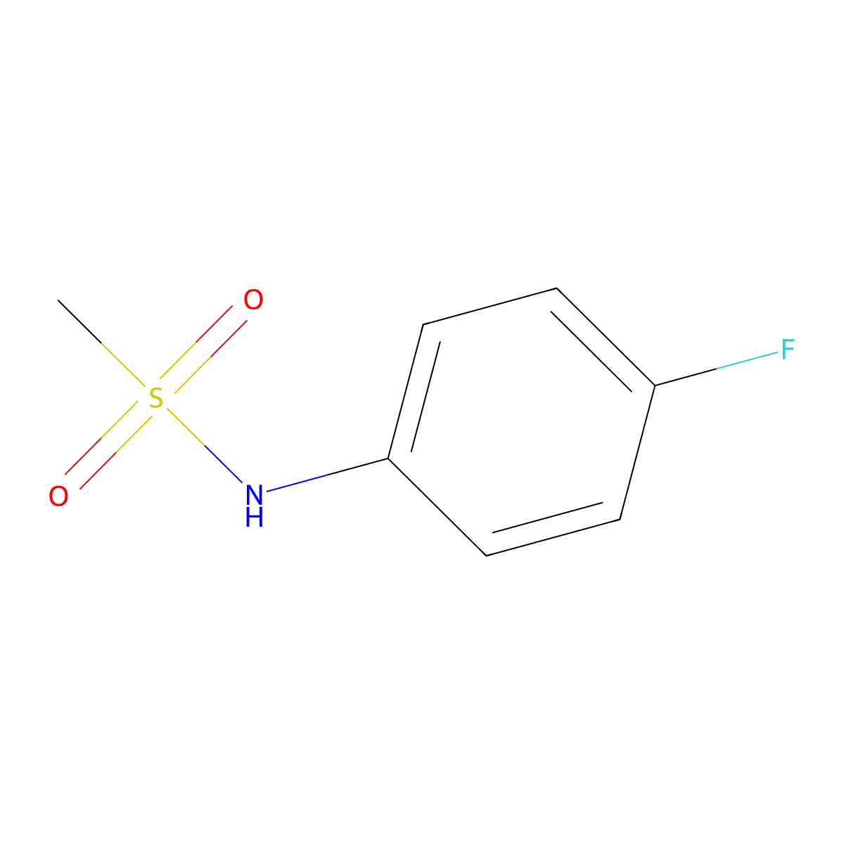 N-(4-fluorophenyl)methanesulfonamide molecular structure, CAS 35980-24-6