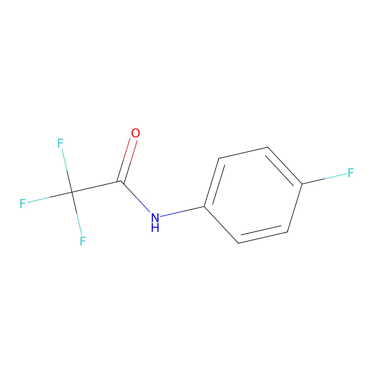 2,2,2-Trifluoro-N-(4-fluorophenyl)acetamide molecular structure, CAS 35980-25-7