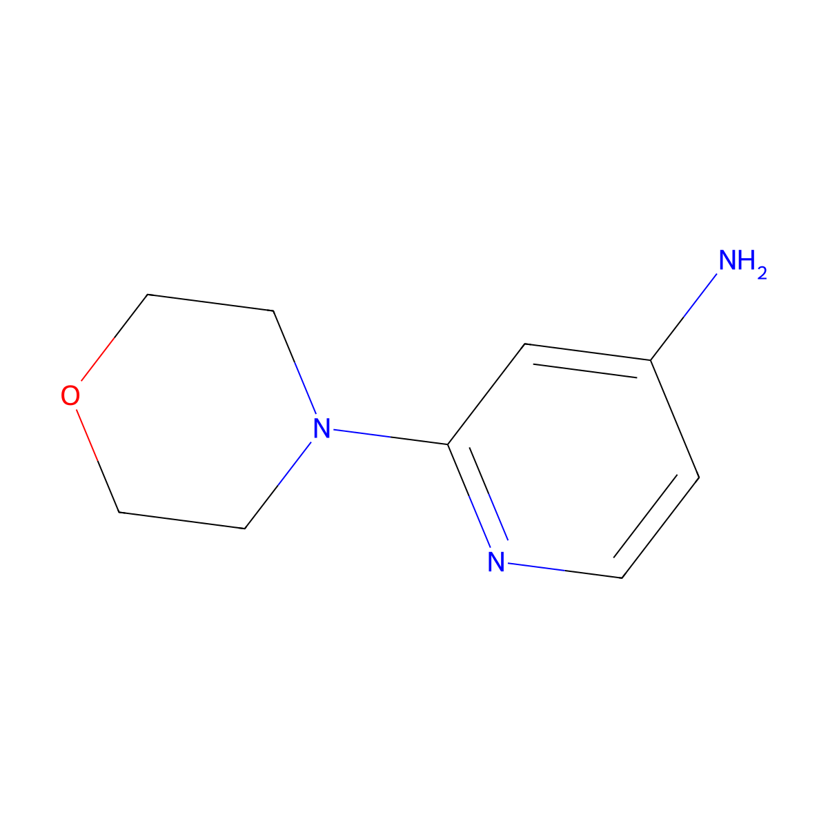 2-(Morpholin-4-yl)pyridin-4-amine molecular structure, CAS 35980-77-9