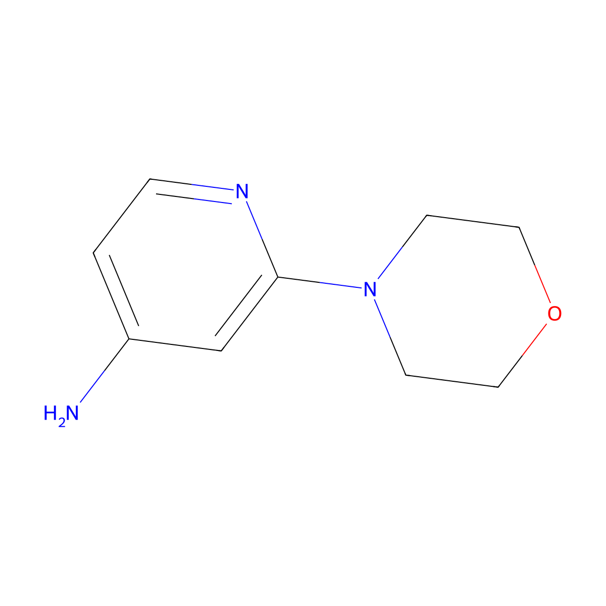 2-(Morpholin-4-yl)pyridin-4-amine molecular structure, CAS 35980-77-9