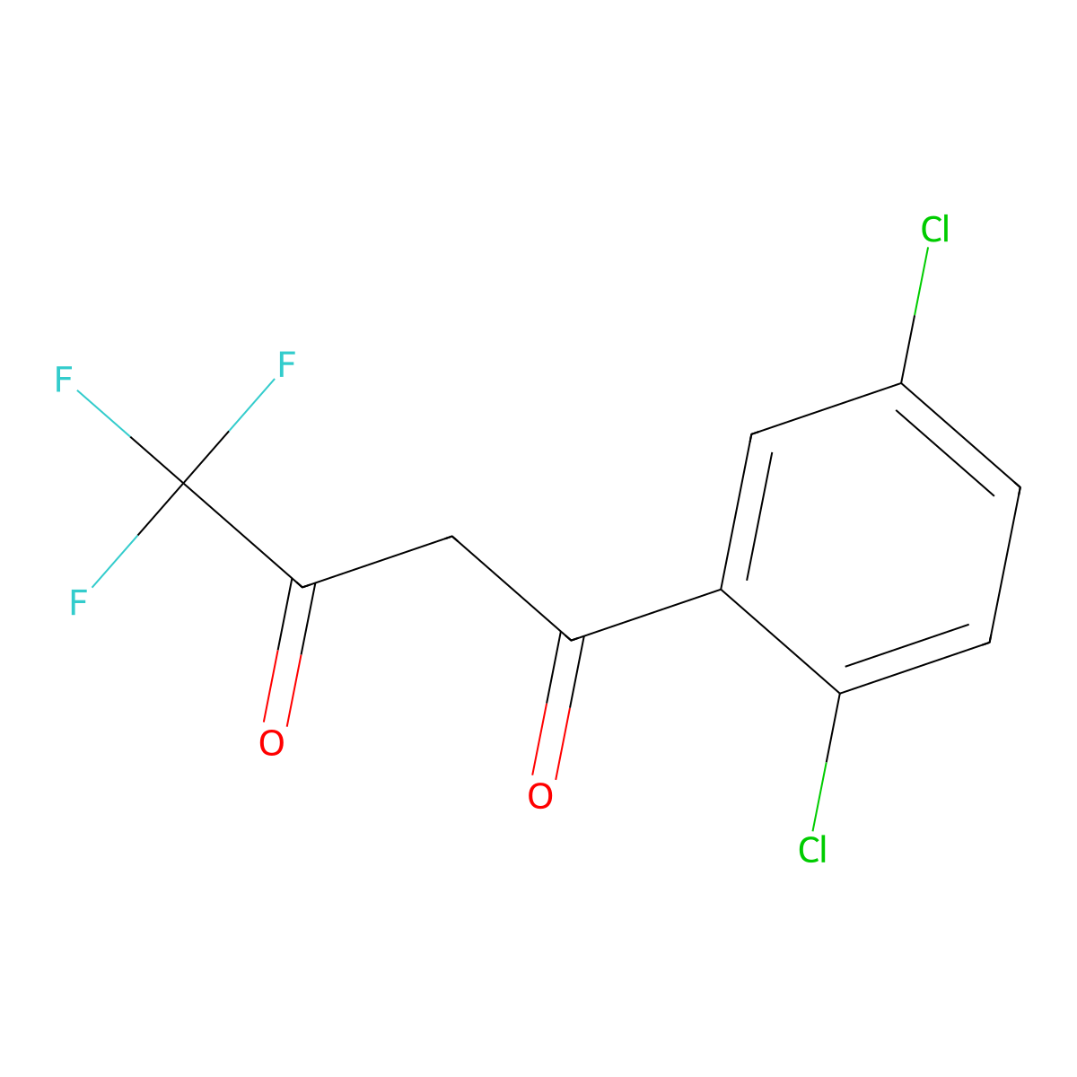 1-(2,5-Dichlorophenyl)-4,4,4-trifluorobutane-1,3-dione molecular structure, CAS 35981-64-7
