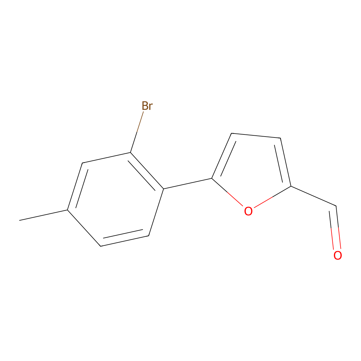 5-(2-Bromo-4-methylphenyl)-2-furaldehyde molecular structure, CAS 359810-48-3