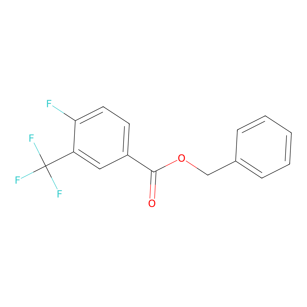 Benzyl 4-fluoro-3-(trifluoromethyl)benzoate molecular structure, CAS 359820-21-6