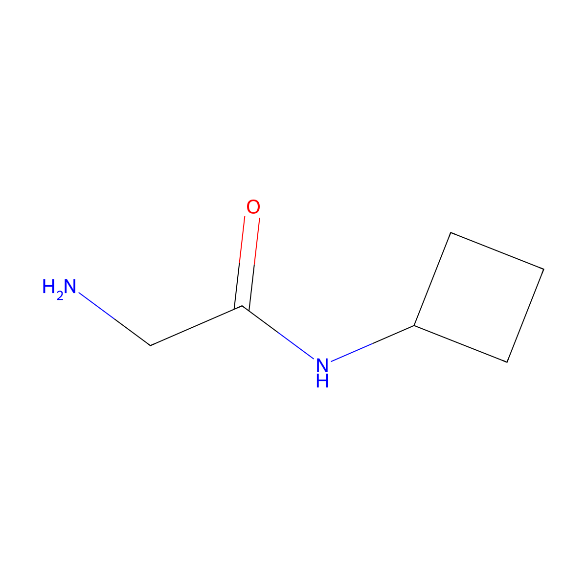 2-amino-N-cyclobutylacetamide molecular structure, CAS 359821-39-9