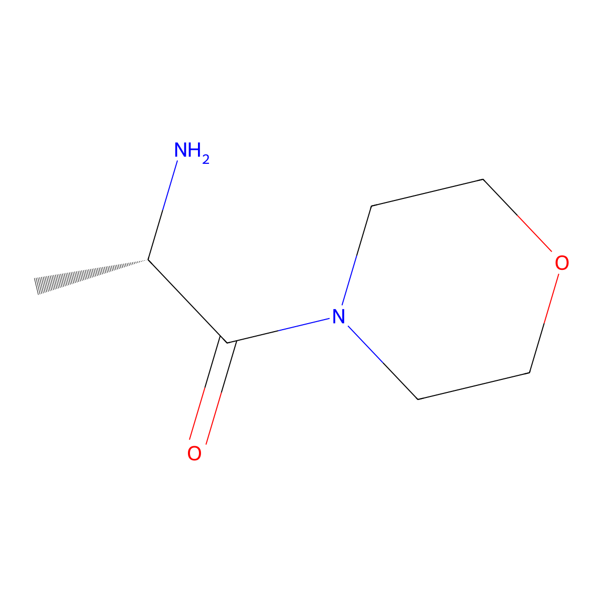 (2s)-2-Amino-1-(morpholin-4-yl)propan-1-one molecular structure, CAS 359821-48-0
