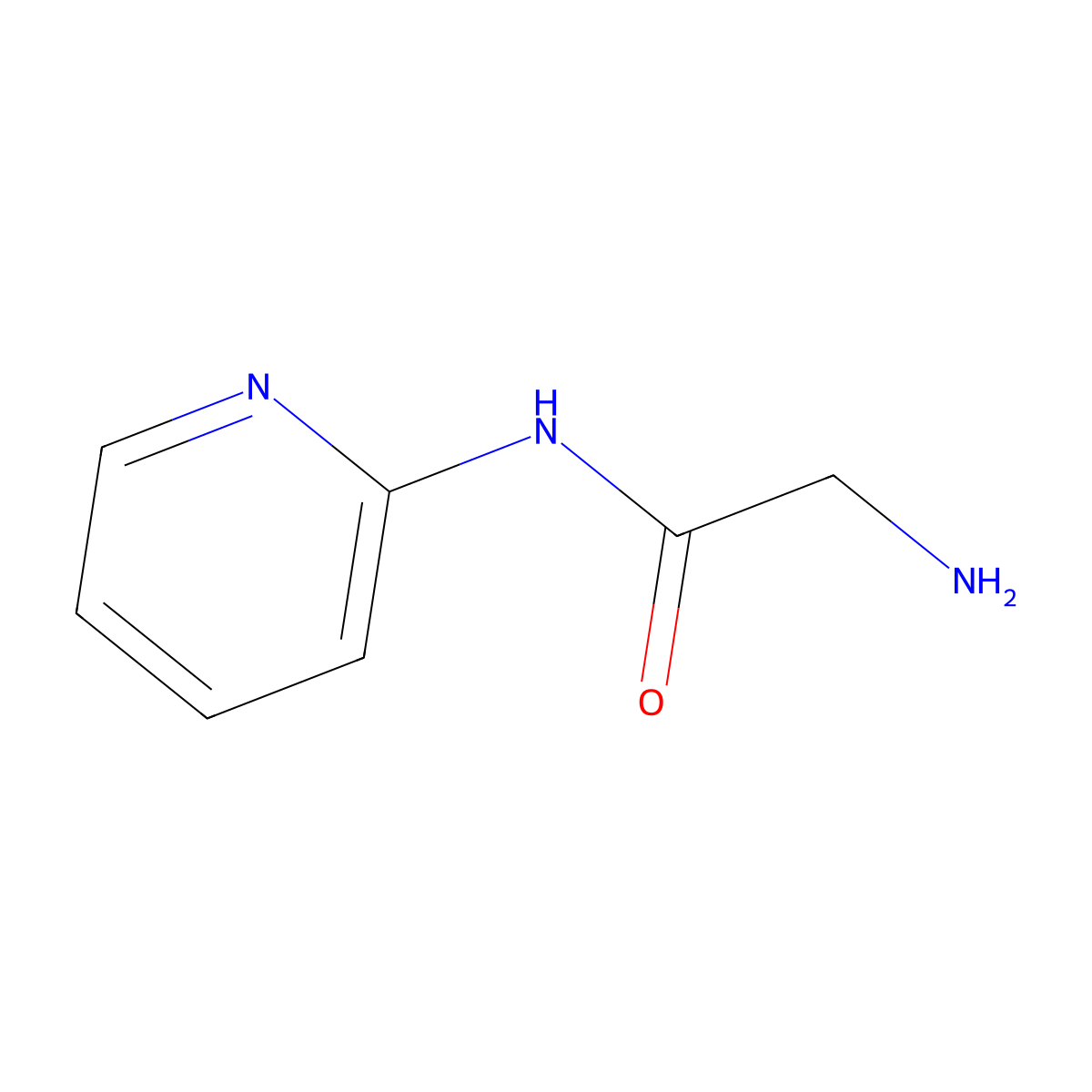 2-amino-N-(pyridin-2-yl)acetamide molecular structure, CAS 359821-50-4