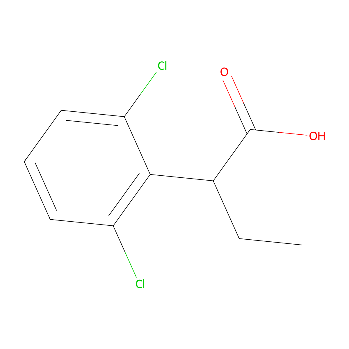 2-(2,6-dichlorophenyl)butanoic Acid molecular structure, CAS 359828-69-6
