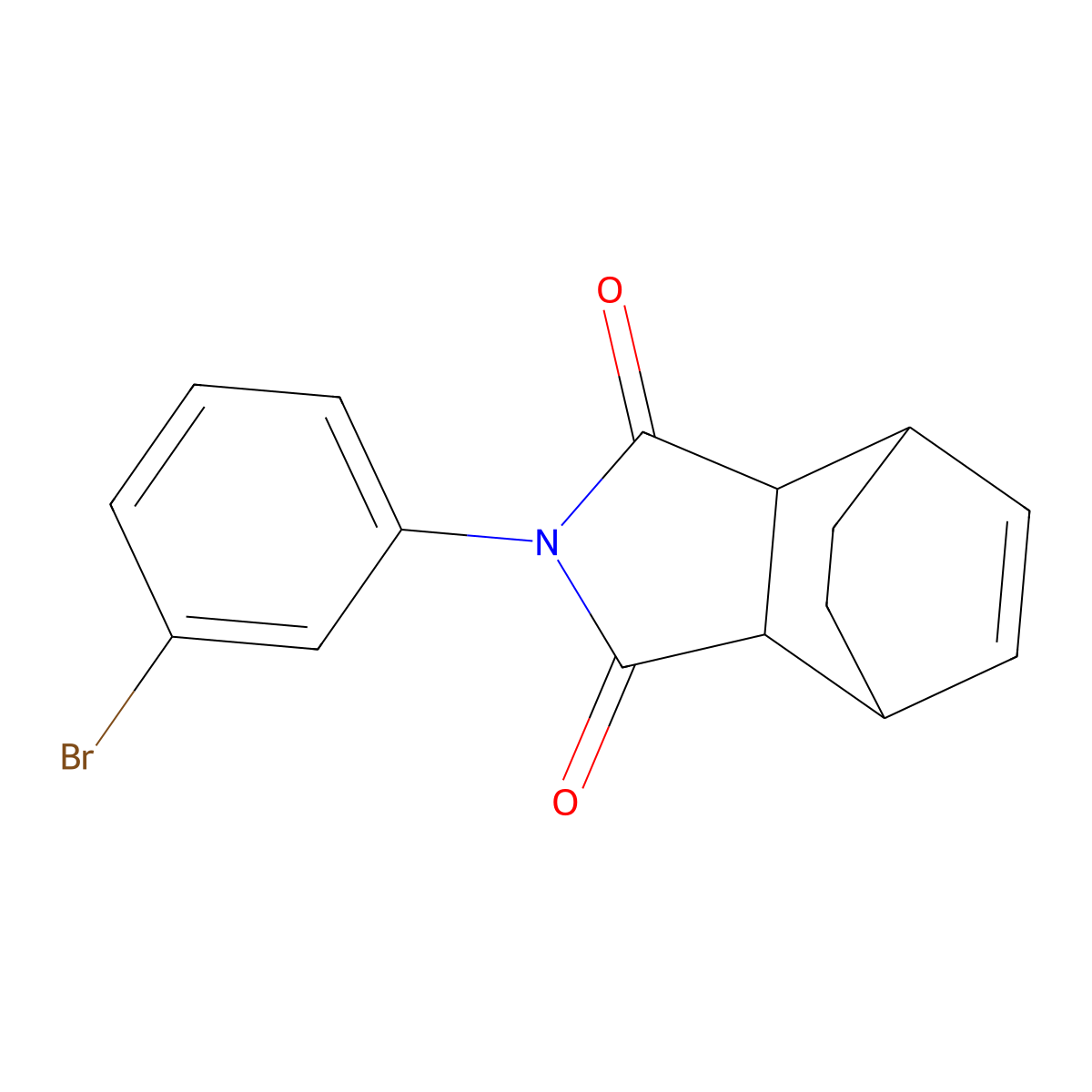 2-(3-bromophenyl)-3a,4,7,7a-tetrahydro-1H-4,7-ethanoisoindole-1,3(2H)-dione molecular structure, CAS 359851-46-0