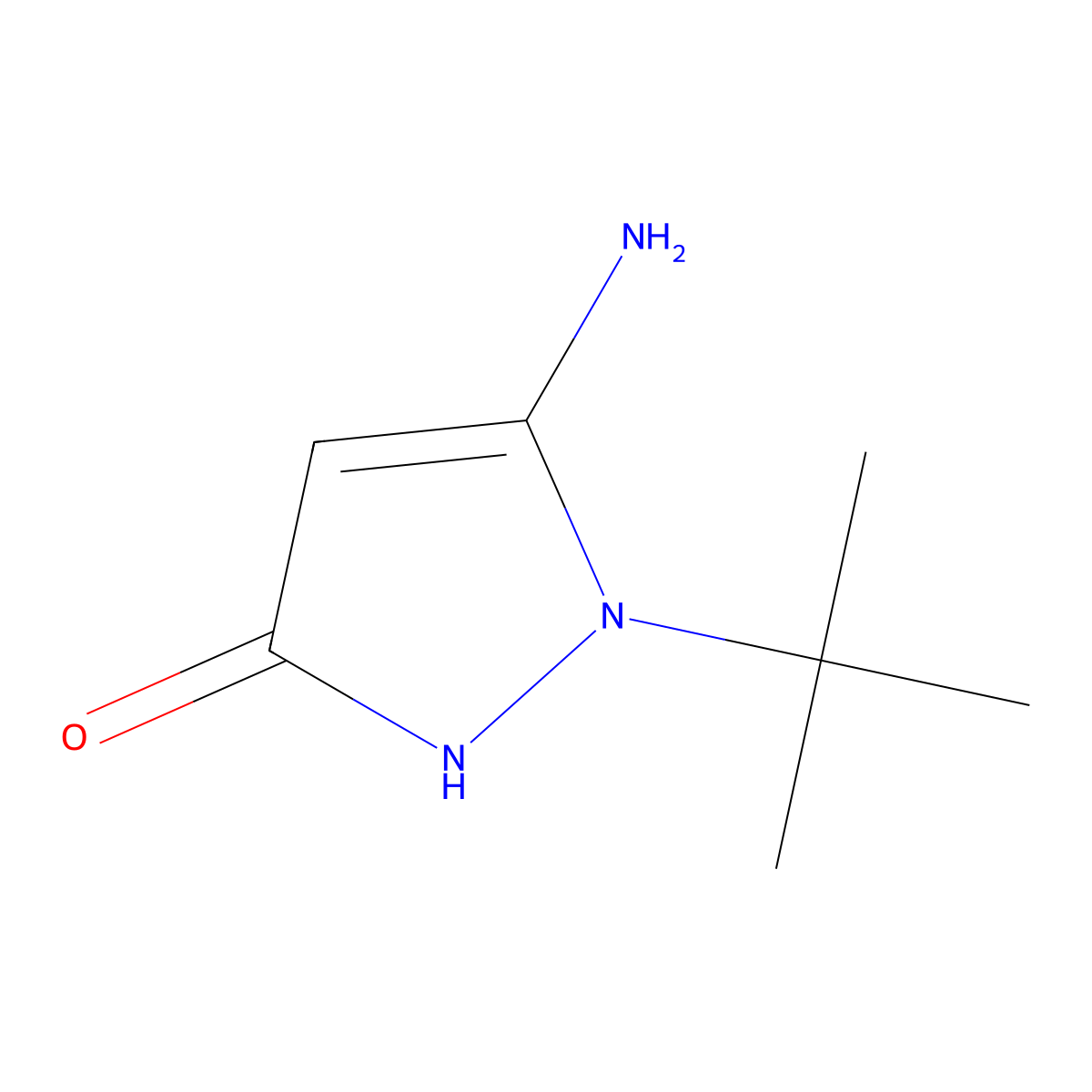5-Amino-1-(tert-butyl)-1H-pyrazol-3-ol molecular structure, CAS 359867-35-9
