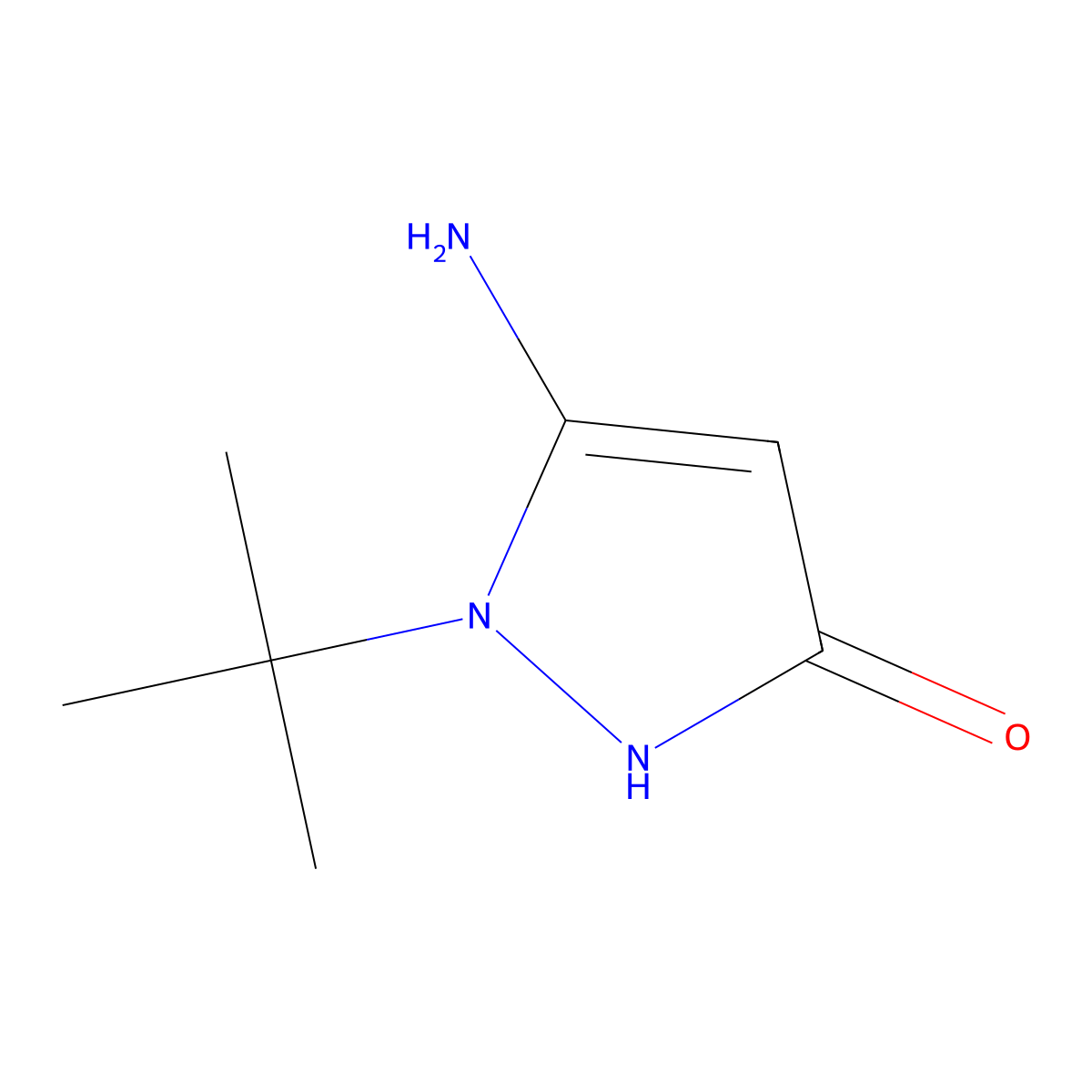 5-Amino-1-(tert-butyl)-1H-pyrazol-3-ol molecular structure, CAS 359867-35-9