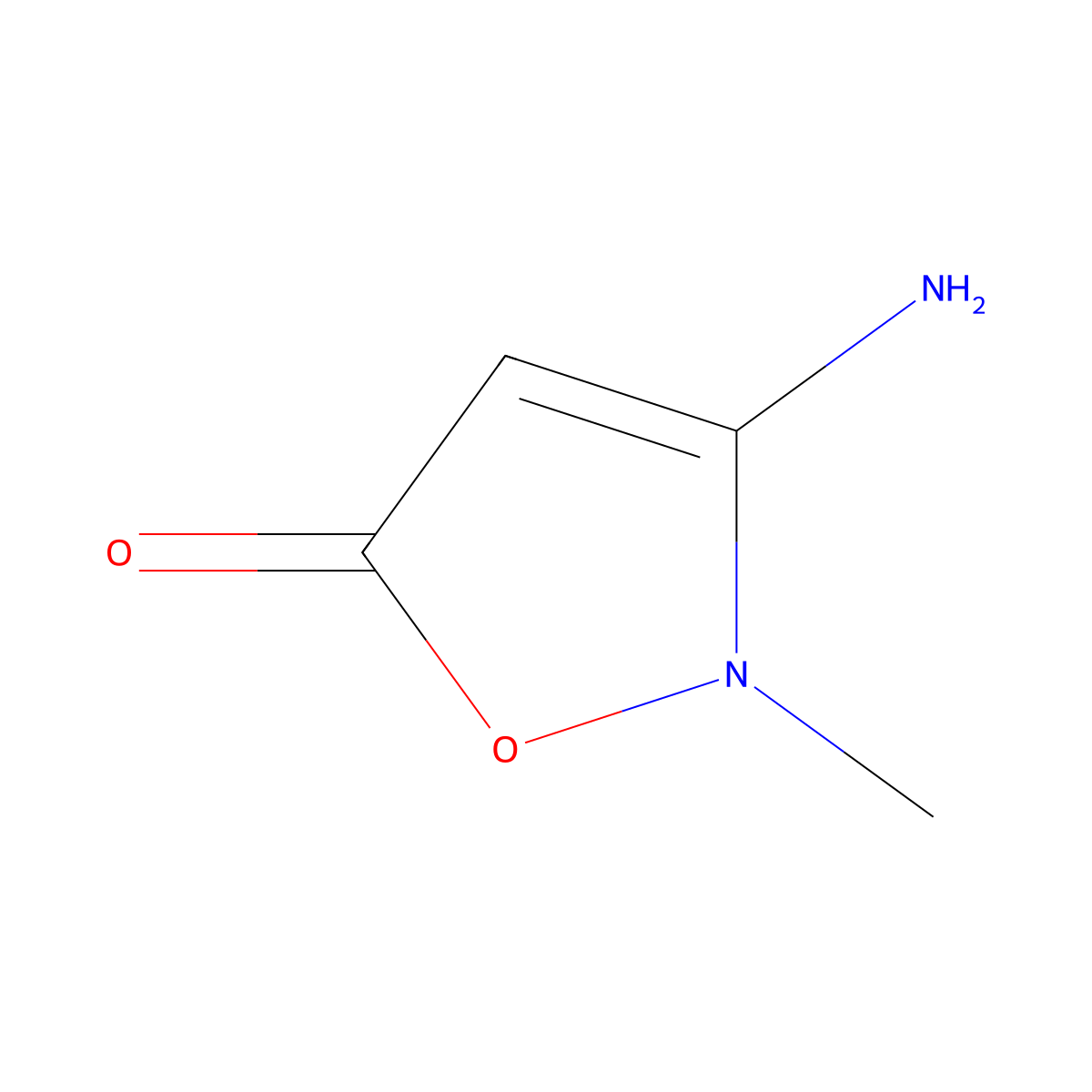 3-Amino-2-methyl-2,5-dihydro-1,2-oxazol-5-one molecular structure, CAS 359867-47-3