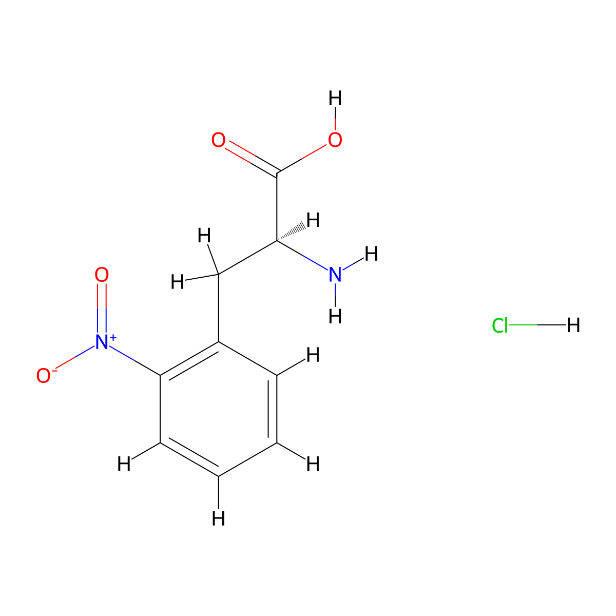 o-Nitrophenyl-L-alanine hydrochloride molecular structure, CAS 35987-87-2