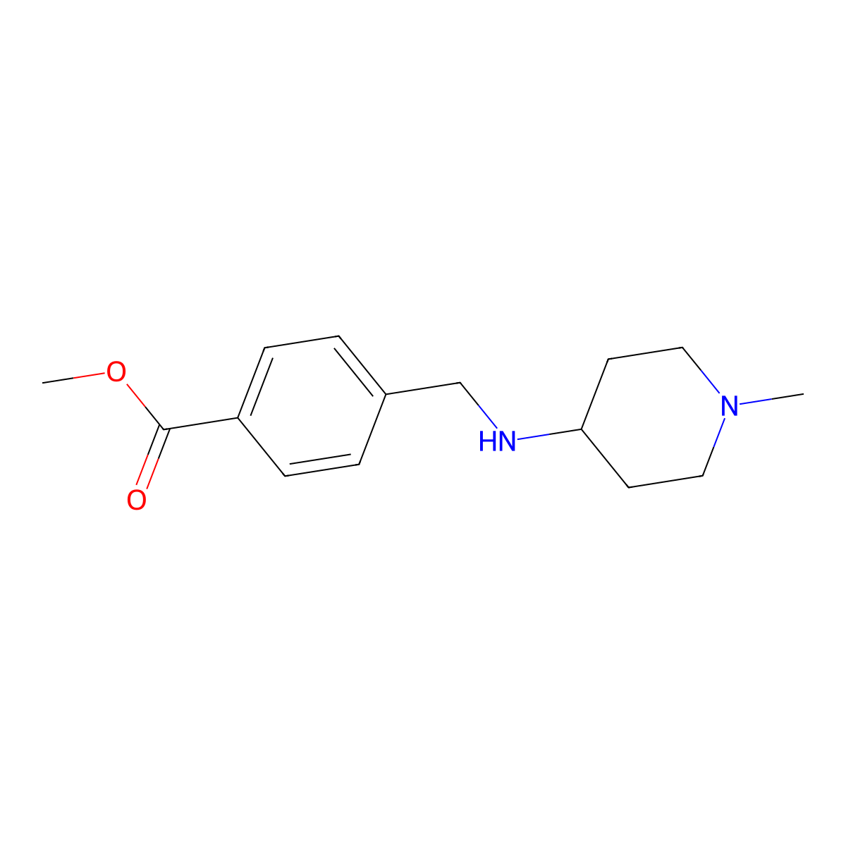 Methyl 4-(((1-methylpiperidin-4-YL)amino)methyl)benzoate molecular structure, CAS 359878-59-4