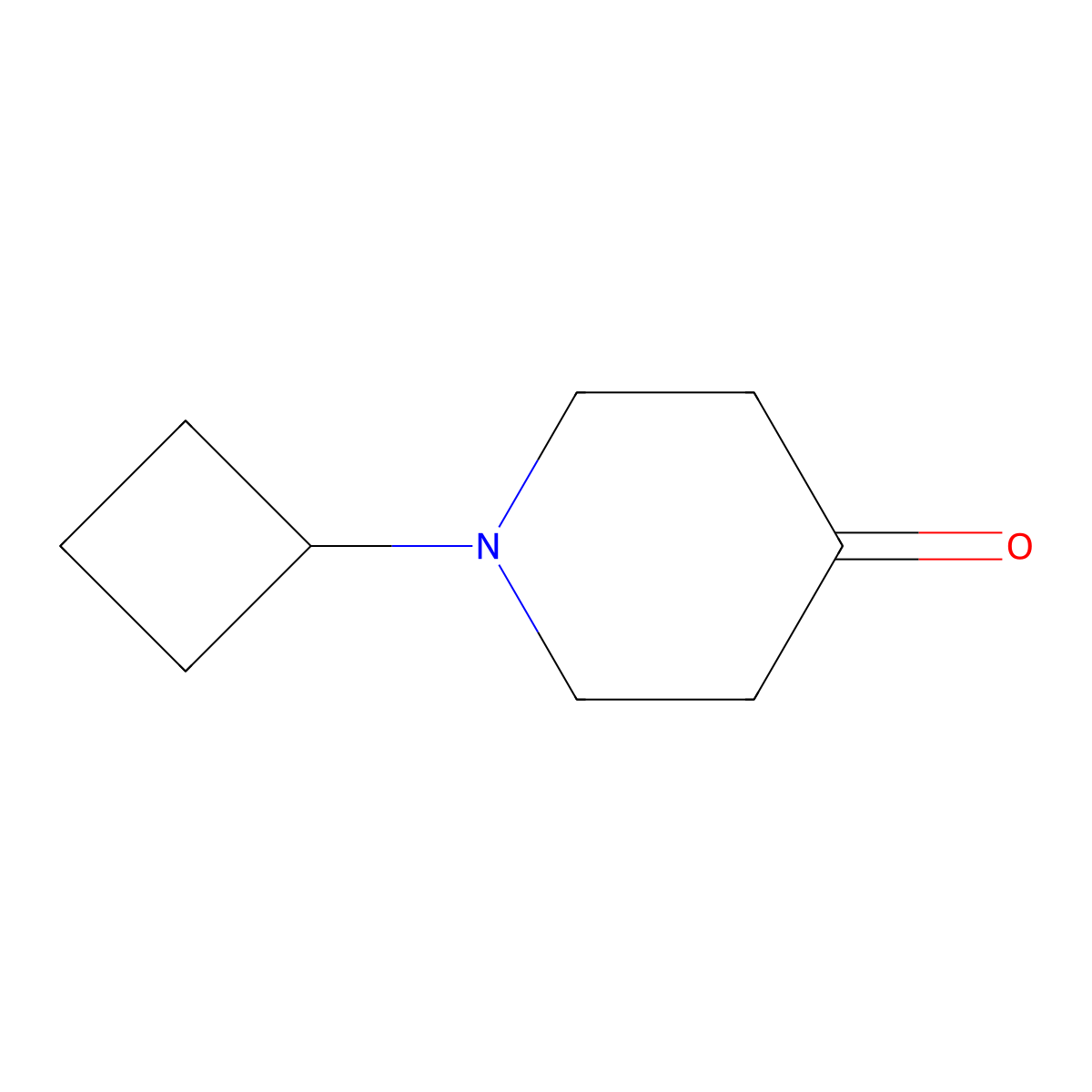 1-Cyclobutylpiperidin-4-one molecular structure, CAS 359880-05-0