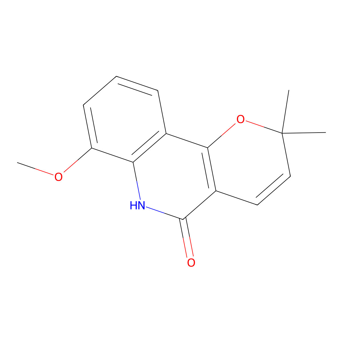 8-Methoxyflindersine molecular structure, CAS 35989-00-5