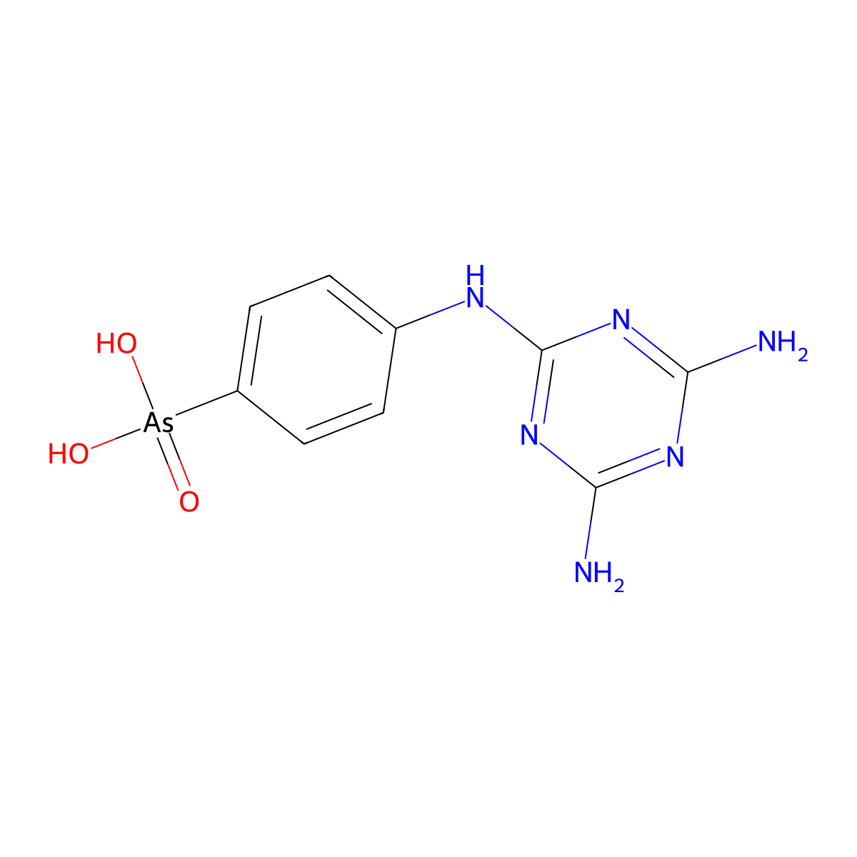 Melarsen molecular structure, CAS 3599-28-8