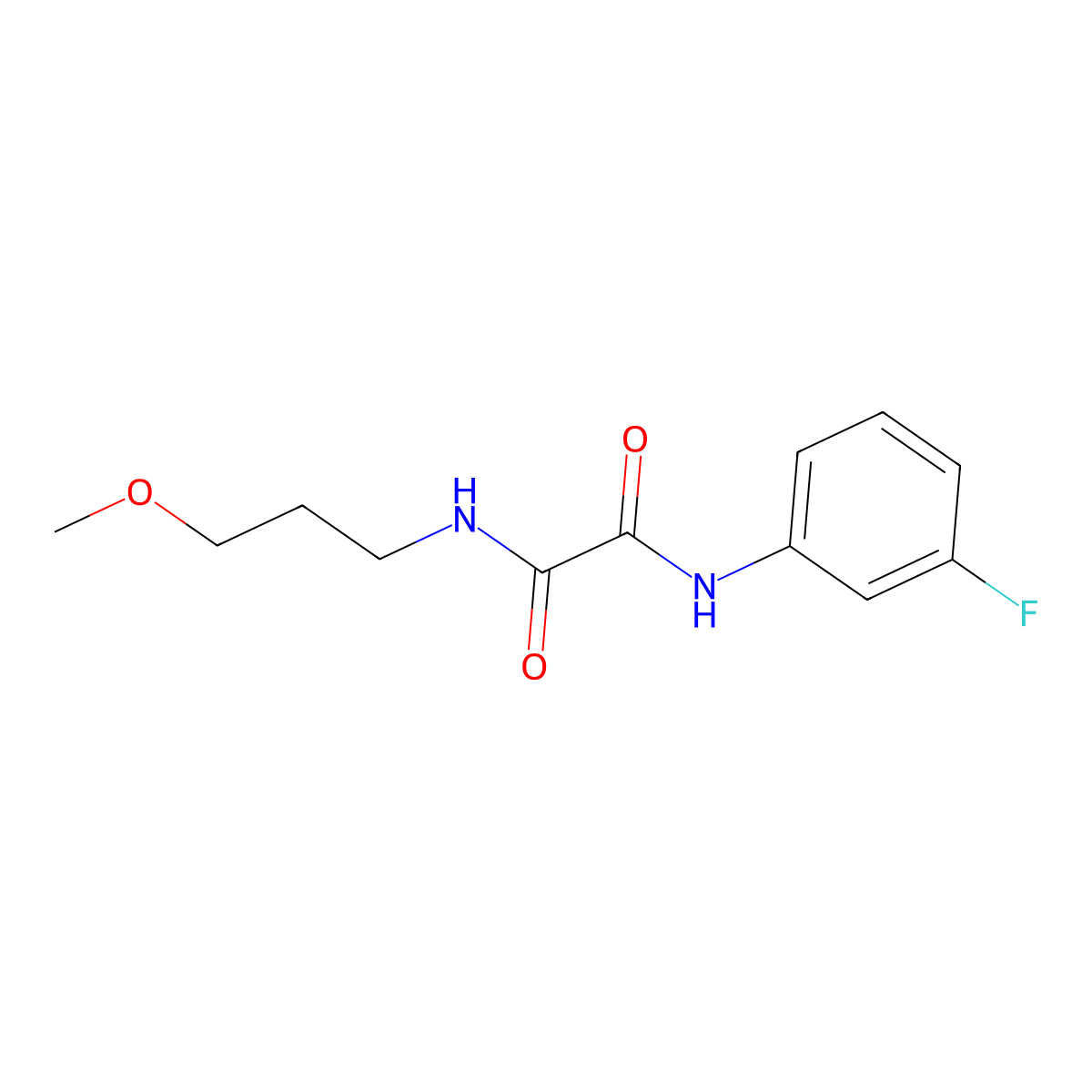 N1-(3-fluorophenyl)-N2-(3-methoxypropyl)oxalamide molecular structure, CAS 359900-23-5