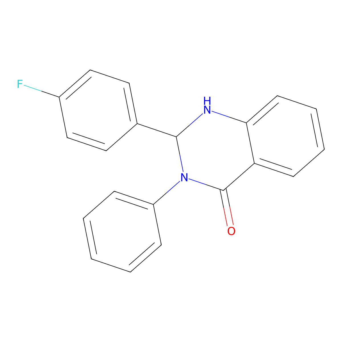 2-(4-fluorophenyl)-3-phenyl-2,3-dihydroquinazolin-4(1H)-one molecular structure, CAS 359900-31-5