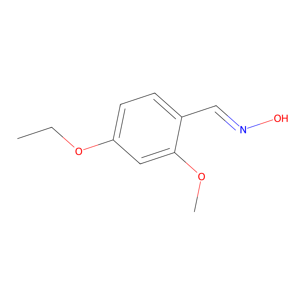 Benzaldehyde, 4-ethoxy-2-methoxy-, oxime molecular structure, CAS 359901-23-8