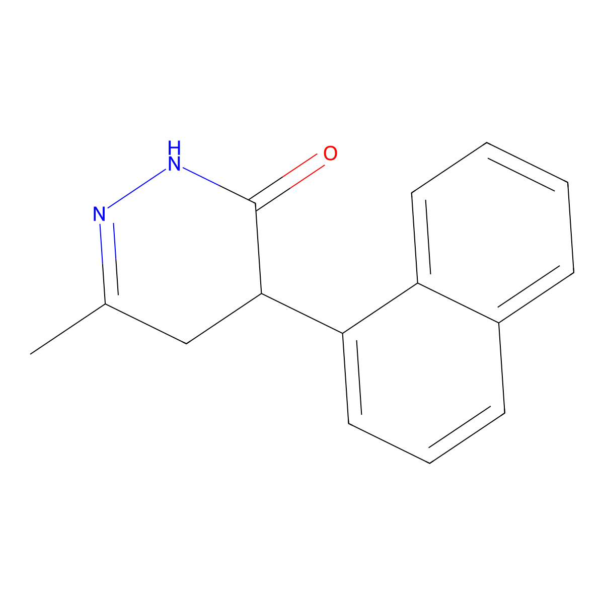 6-Methyl-4-(naphthalen-1-yl)-4,5-dihydropyridazin-3(2H)-one molecular structure, CAS 35991-32-3