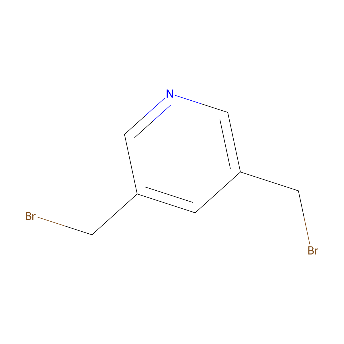 3,5-Bis(bromomethyl)pyridine molecular structure, CAS 35991-75-4