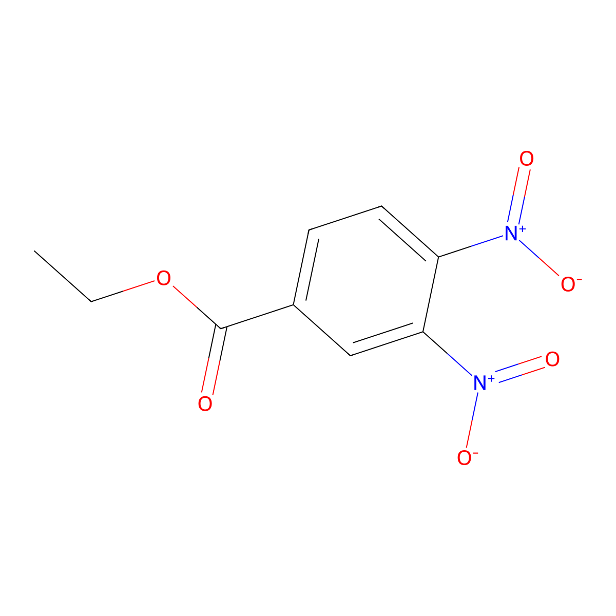 Ethyl 3,4-dinitrobenzoate molecular structure, CAS 35998-99-3