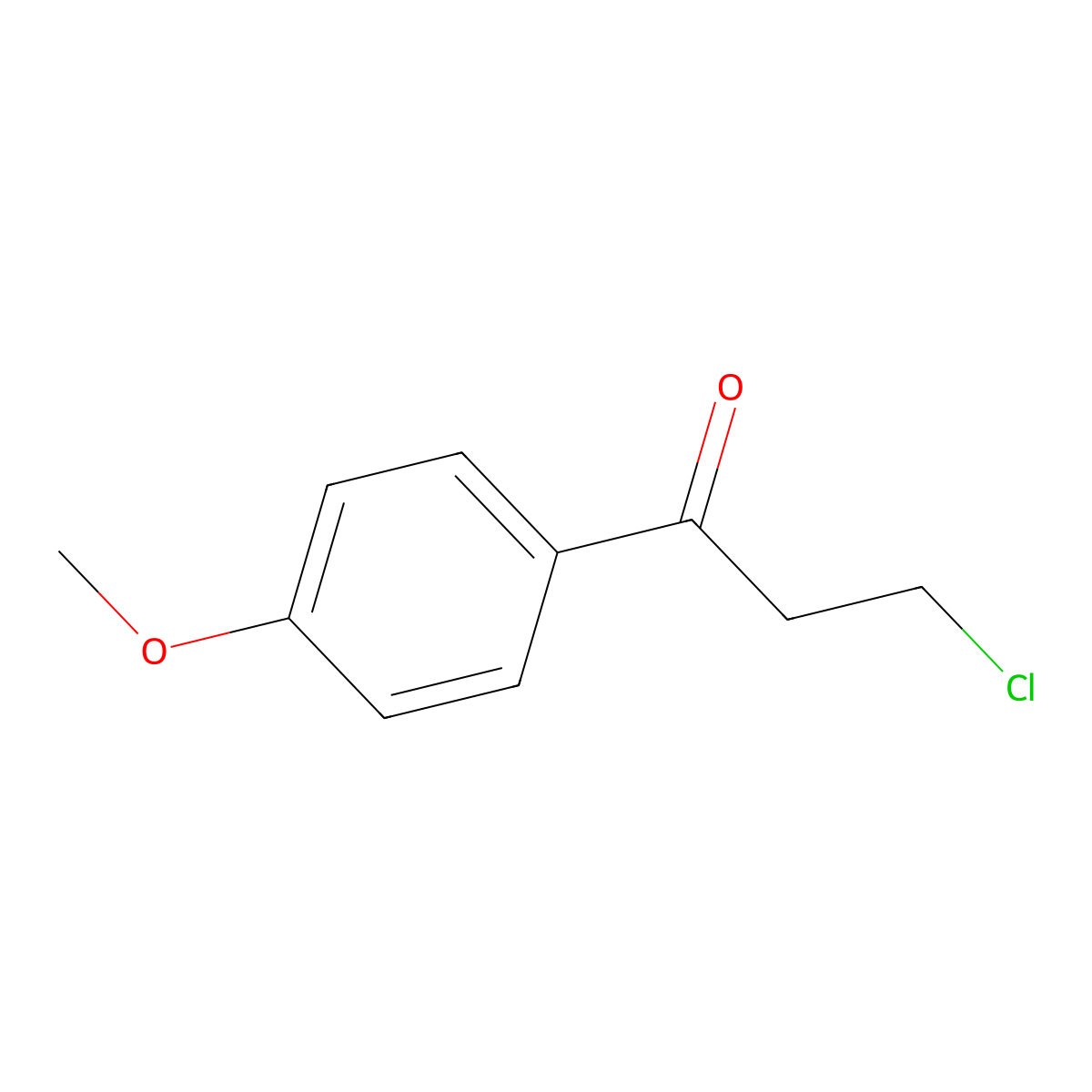 3-Chloro-4'-methoxypropiophenone molecular structure, CAS 35999-20-3