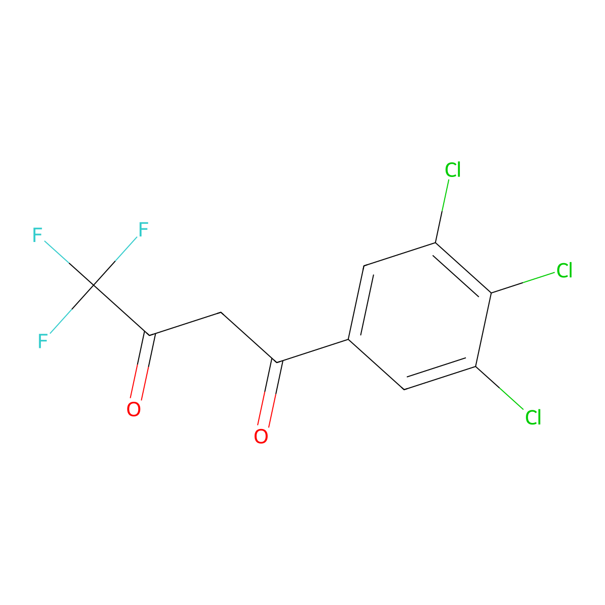 4,4,4-Trifluoro-1-(3,4,5-trichlorophenyl)butane-1,3-dione molecular structure, CAS 35999-51-0