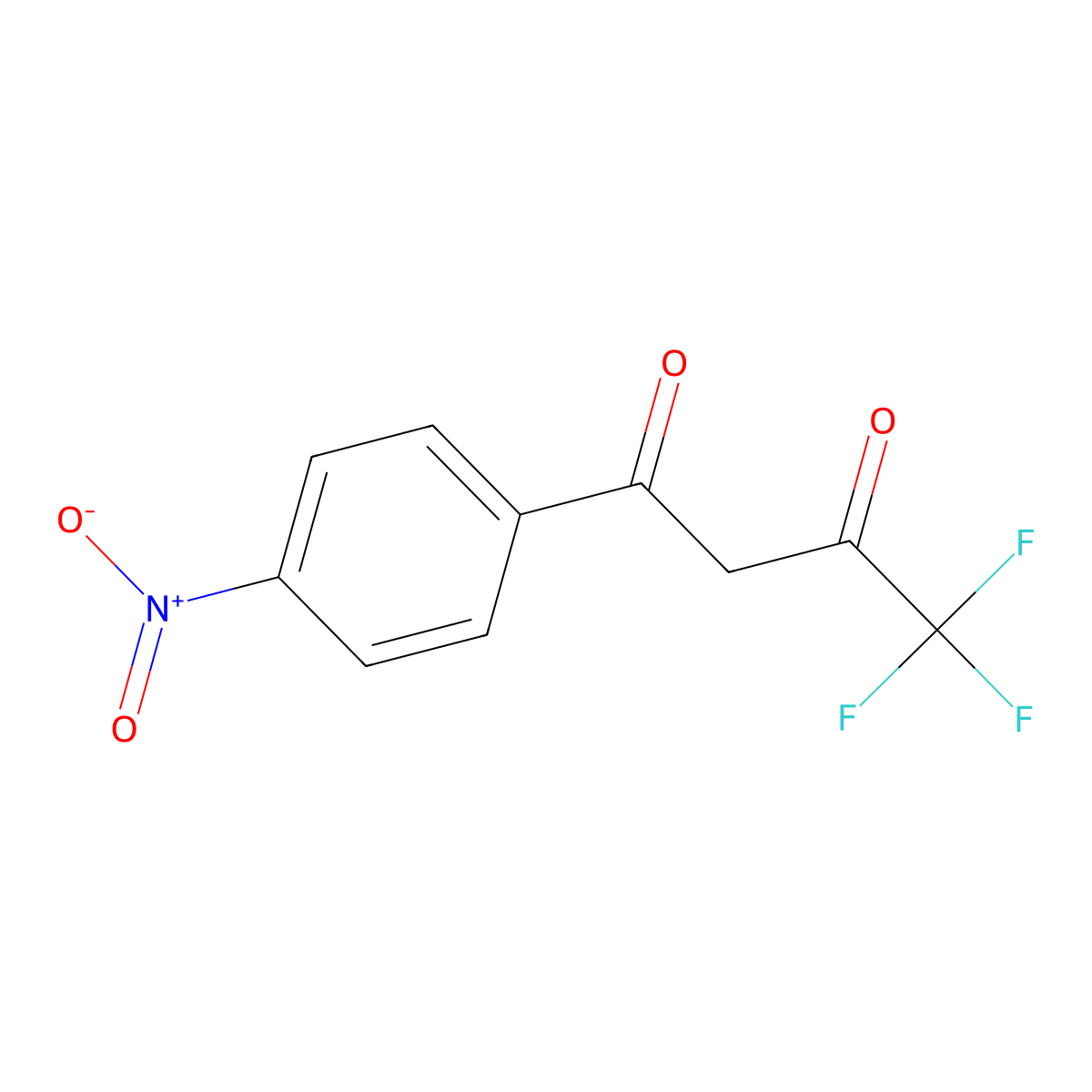 4,4,4-Trifluoro-1-(4-nitrophenyl)butane-1,3-dione molecular structure, CAS 35999-53-2