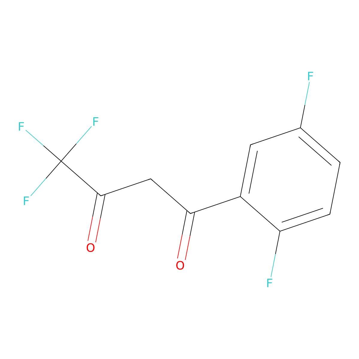 1-(2,5-Difluorophenyl)-4,4,4-trifluorobutane-1,3-dione molecular structure, CAS 35999-56-5
