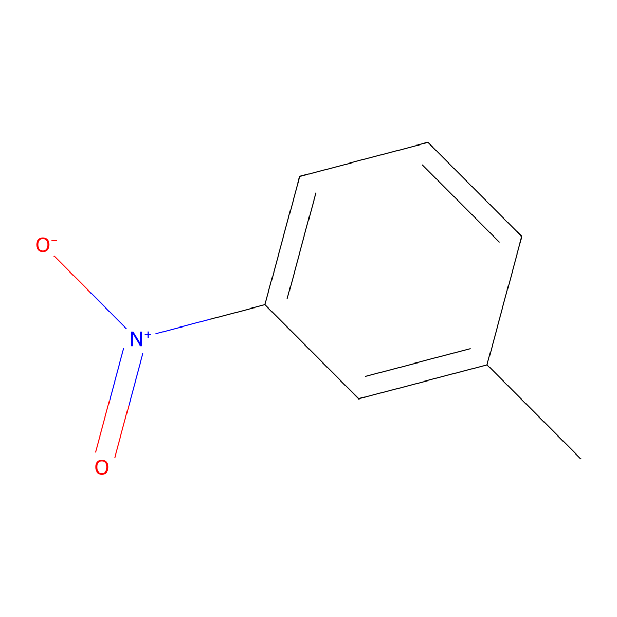 3-Nitrotoluene molecular structure, CAS 36-37-3